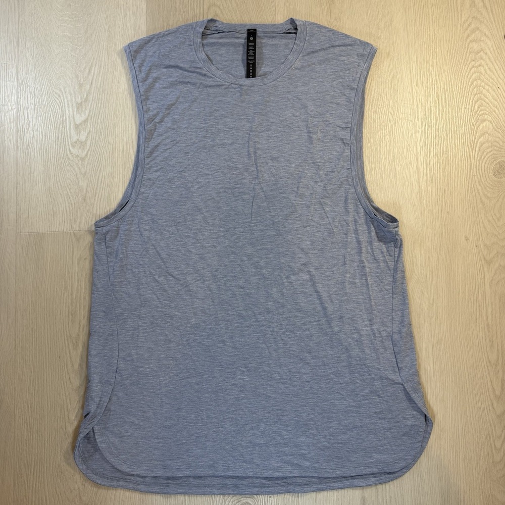 Lululemon Sleeveless Blue Tank Top Shirt Men's Size L Athletic Gym